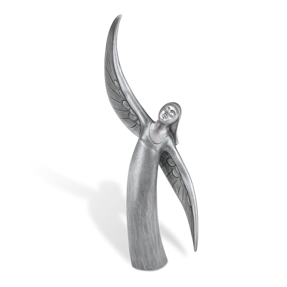 Moderne stehende Engelfigur aus Aluminium Moderne stehende Engelfigur aus Aluminium