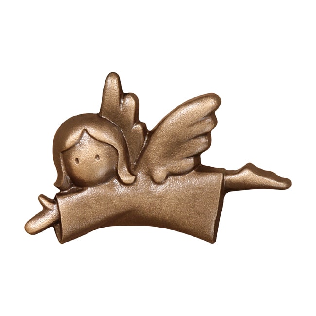 Kleiner Grabengel linksblickend aus Bronze Kleiner Grabengel linksblickend aus Bronze