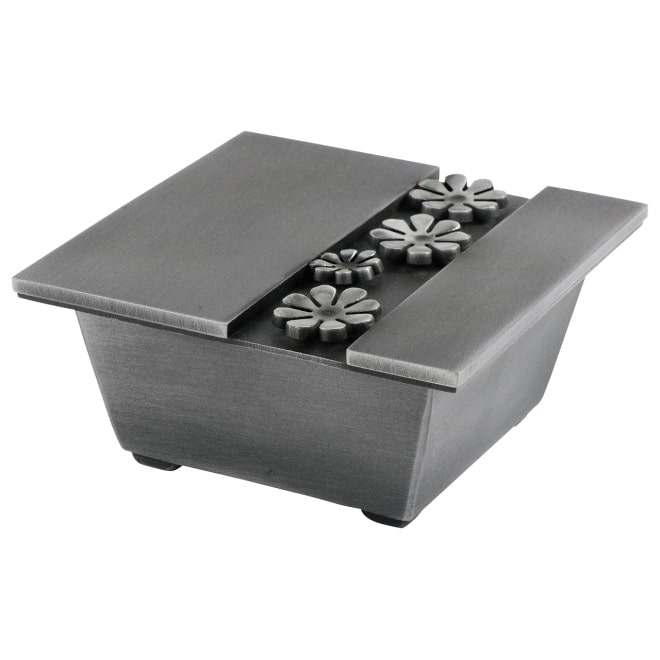 weihwasserschale-aluminium-blumenmotiv Weihwasserschale mit Blumenmotiv aus Aluminium