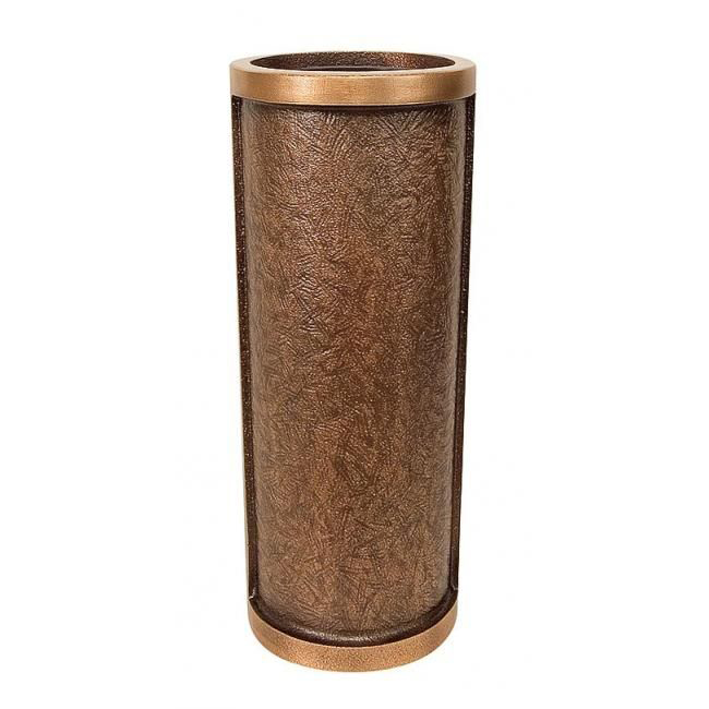 Zeitlose Grabvase inkl. Vaseneinsatz aus Bronze Grabvase Bronze Rund